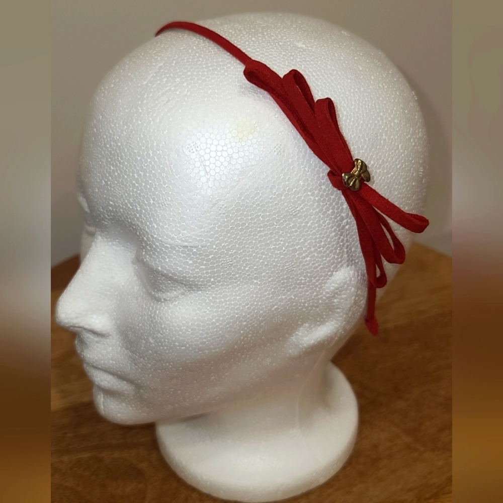 H&M suede headband , red